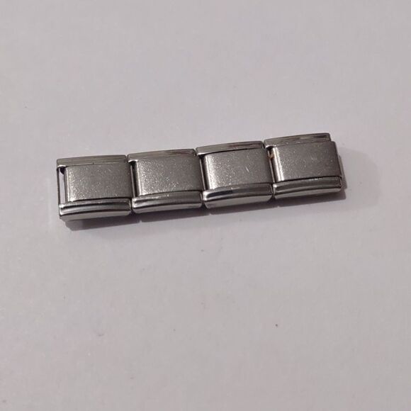 4 Blanks for‎ Italian Link Stainless Steel Nomination Style Charm Bracelet - Picture 1 of 2